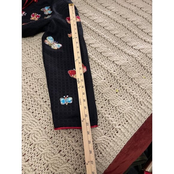 Allure Butterfly Embroidered Jacket‎ WOMEN'S SIZE S S - Picture 13 of 16